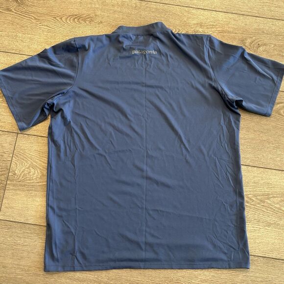 Patagonia Short Sleeve Shirt Mens Medium Blue Athletic Hiking Outdoors - Picture 7 of 8